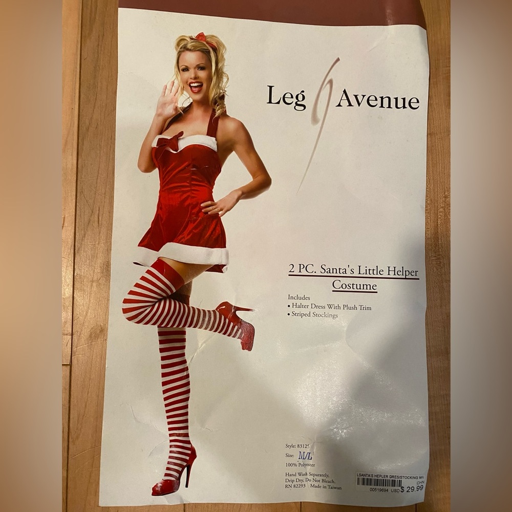Sexy Santa’s Helper costume, Leg Avenue size M / L